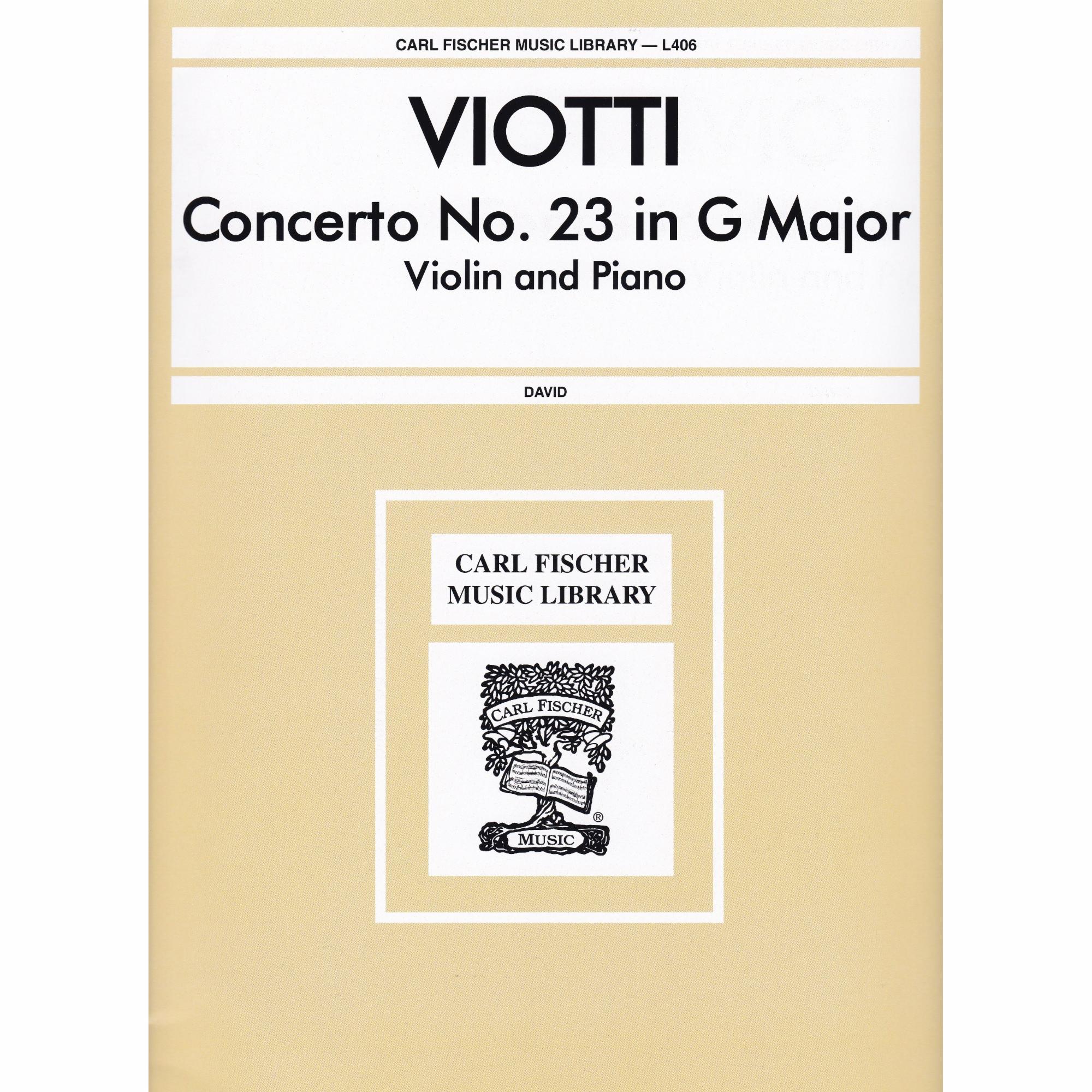 Violin Concerto No. 23 in G Major