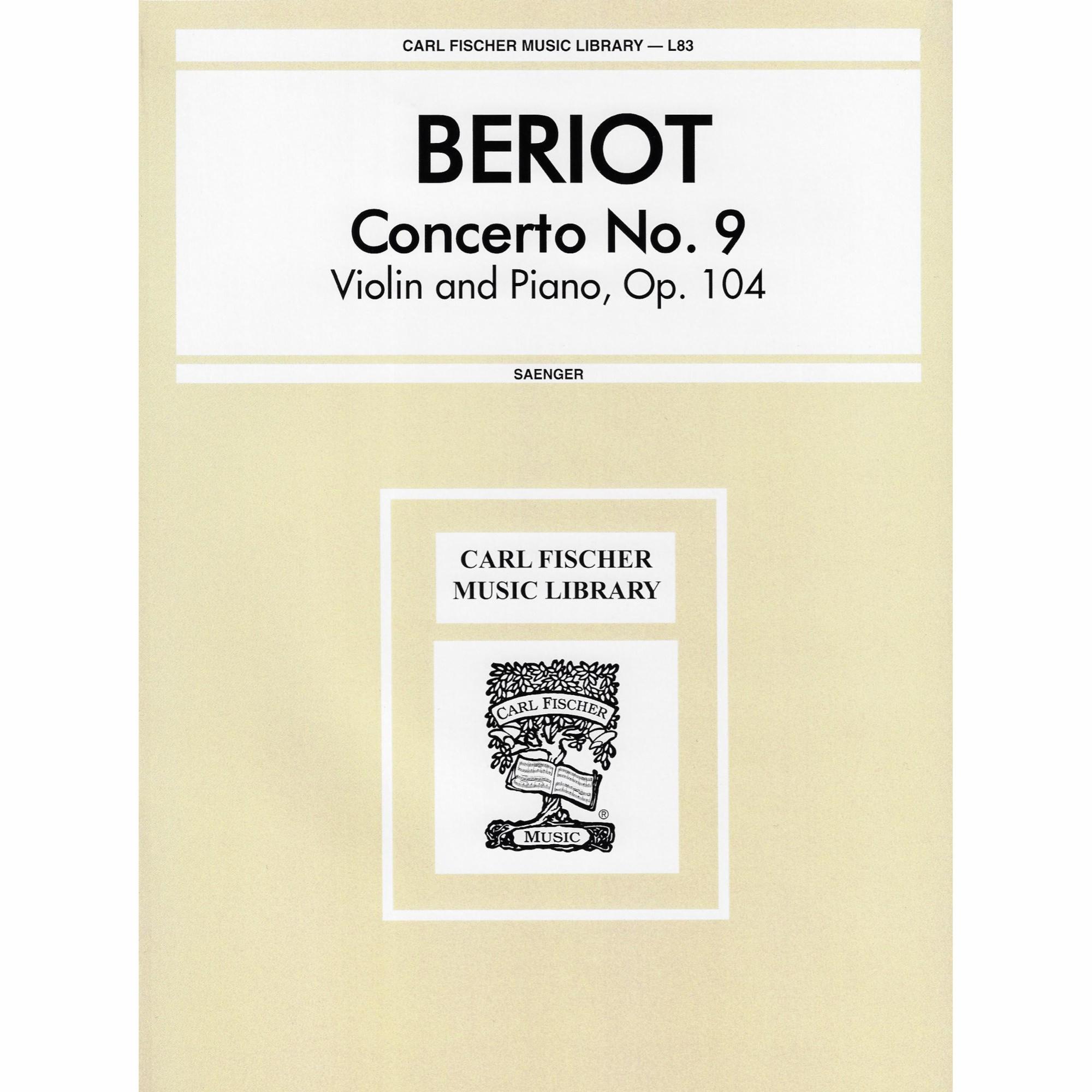 Beriot -- Concerto No. 9, Op. 104 for Violin and Piano