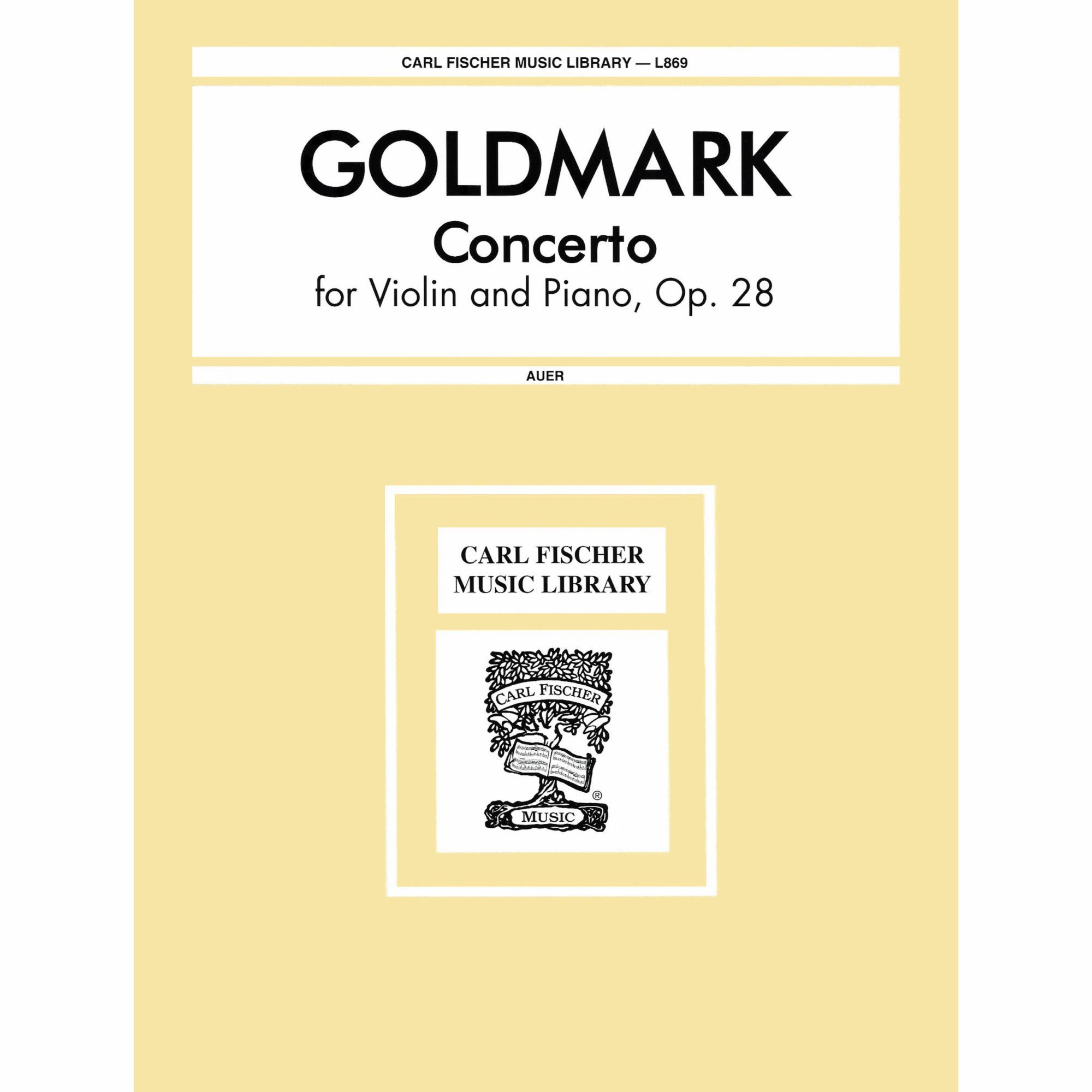 Goldmark -- Concerto, Op. 28 for Violin and Piano