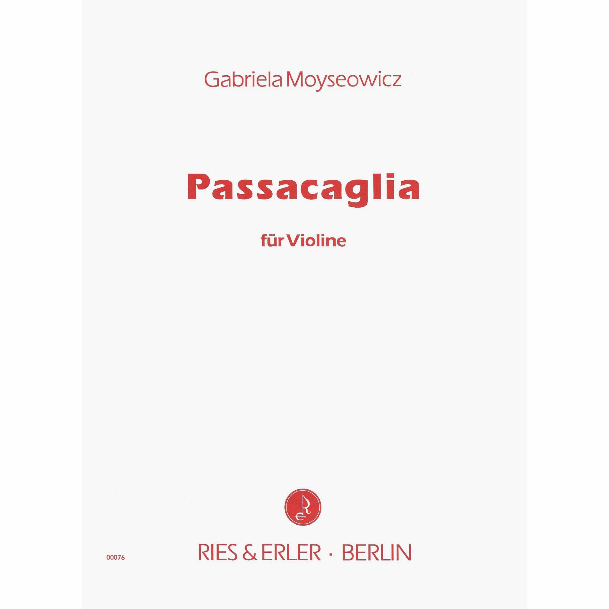 Moyseowicz -- Passacaglia for Solo Violin