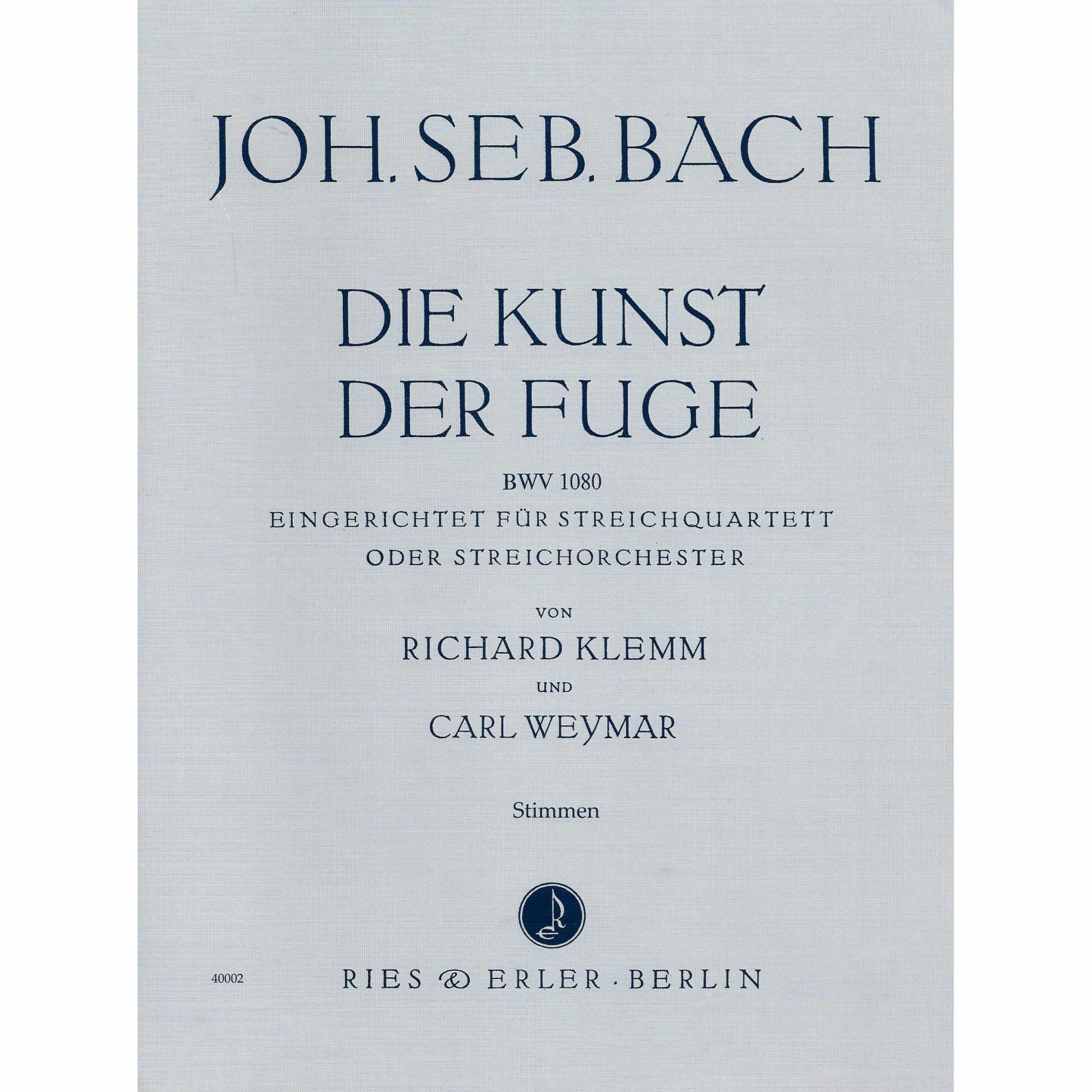 Bach -- The Art of the Fugue, BWV 1080 for String Quartet