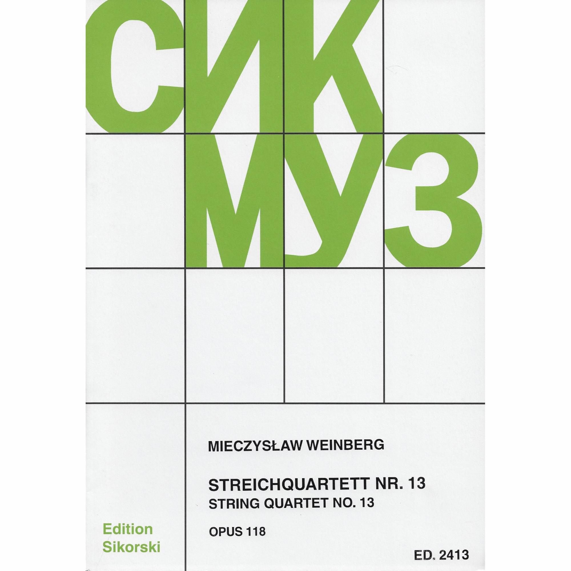 Weinberg -- String Quartet No. 13, Op. 118