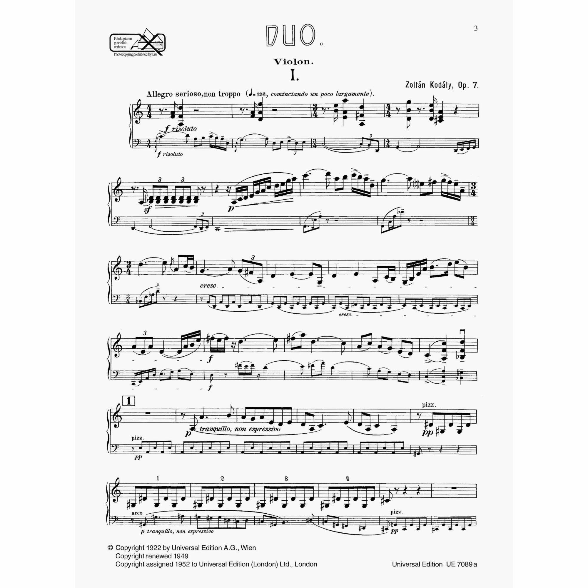 Sample: Violin Score (Pg. 3)