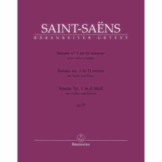 Saint-Saens -- Sonata No. 1 in D Minor, Op. 75 for Violin and Piano