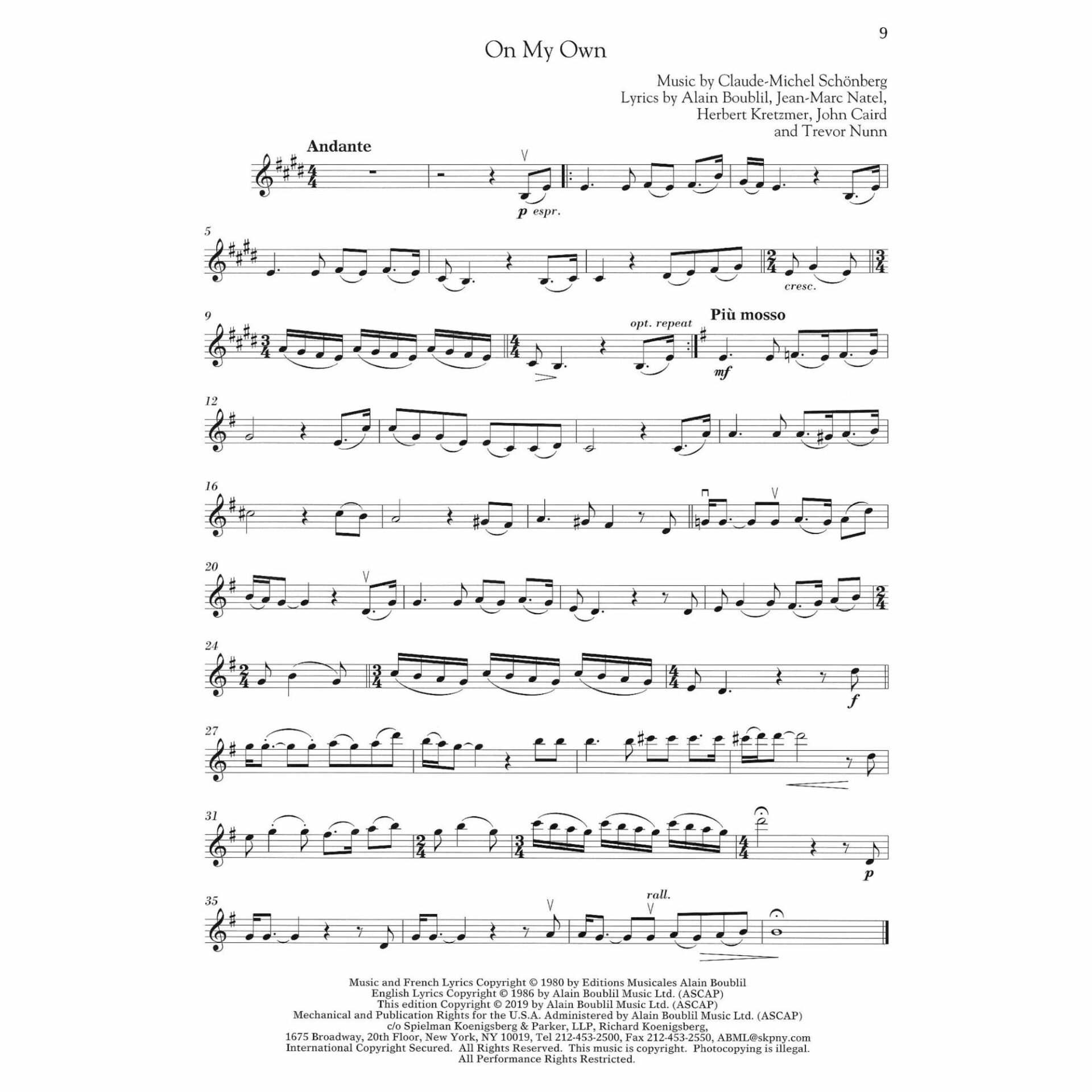 Les Miserables for Classical Players for Violin and Piano Les Miserables for Classical Players for Violin and Piano