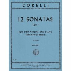 Corelli -- 12 Sonatas, Op. 1, Vols. I-IV for Two Violins and Piano