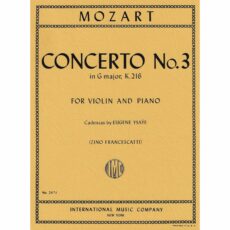 Mozart -- Concerto No. 3 in G Major, K. 216 for Violin and Piano