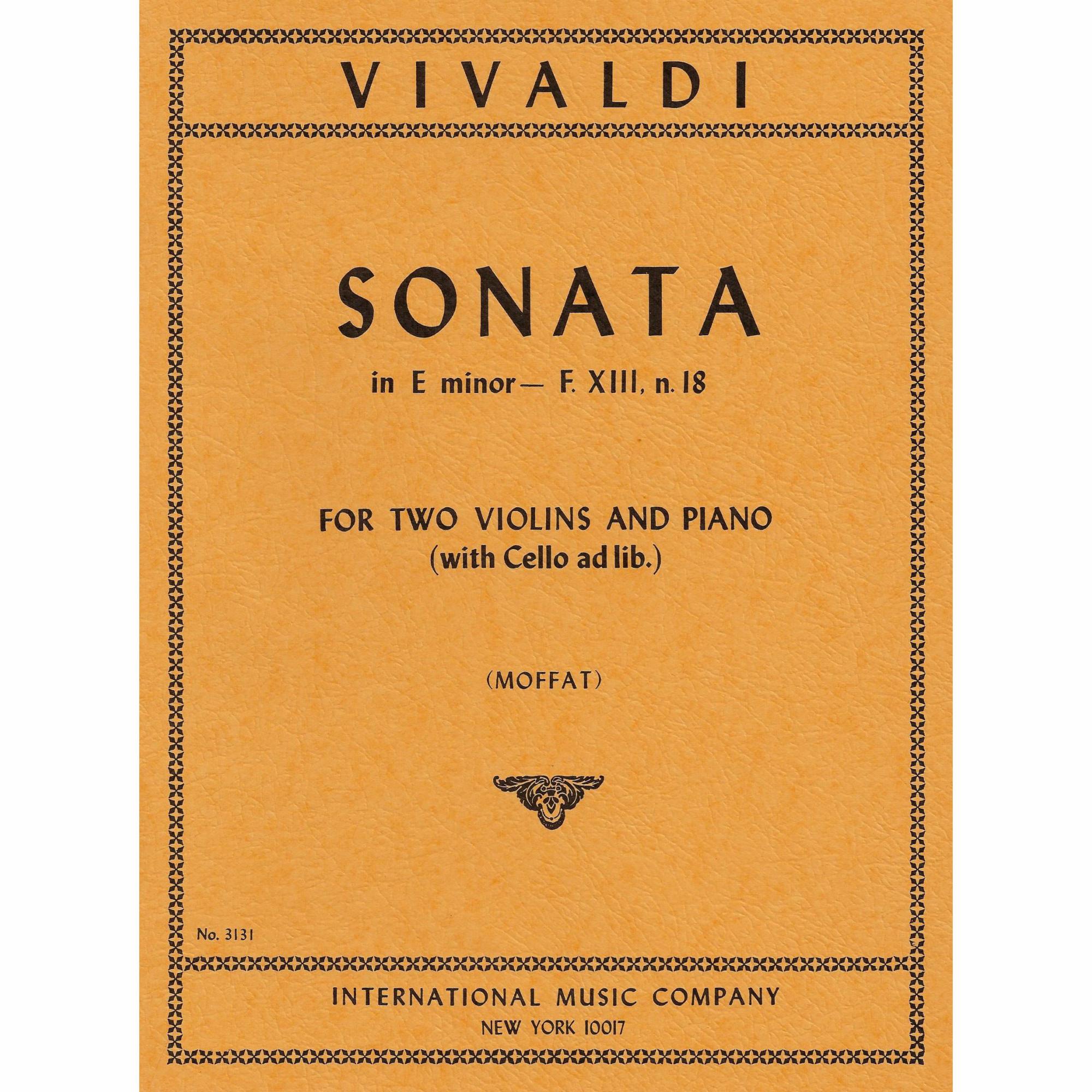 Vivaldi - Sonata in E Minor, F. XIII, No. 18 for Two Violins and