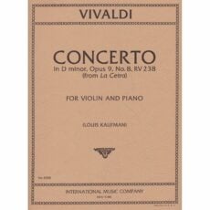 Vivaldi -- Concerto in D Minor, Op. 9, No. 8 for Violin and Piano