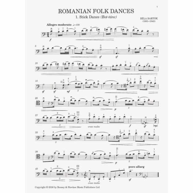 Bartok - Romanian Folk Dances for Cello and Piano - Southwest Strings