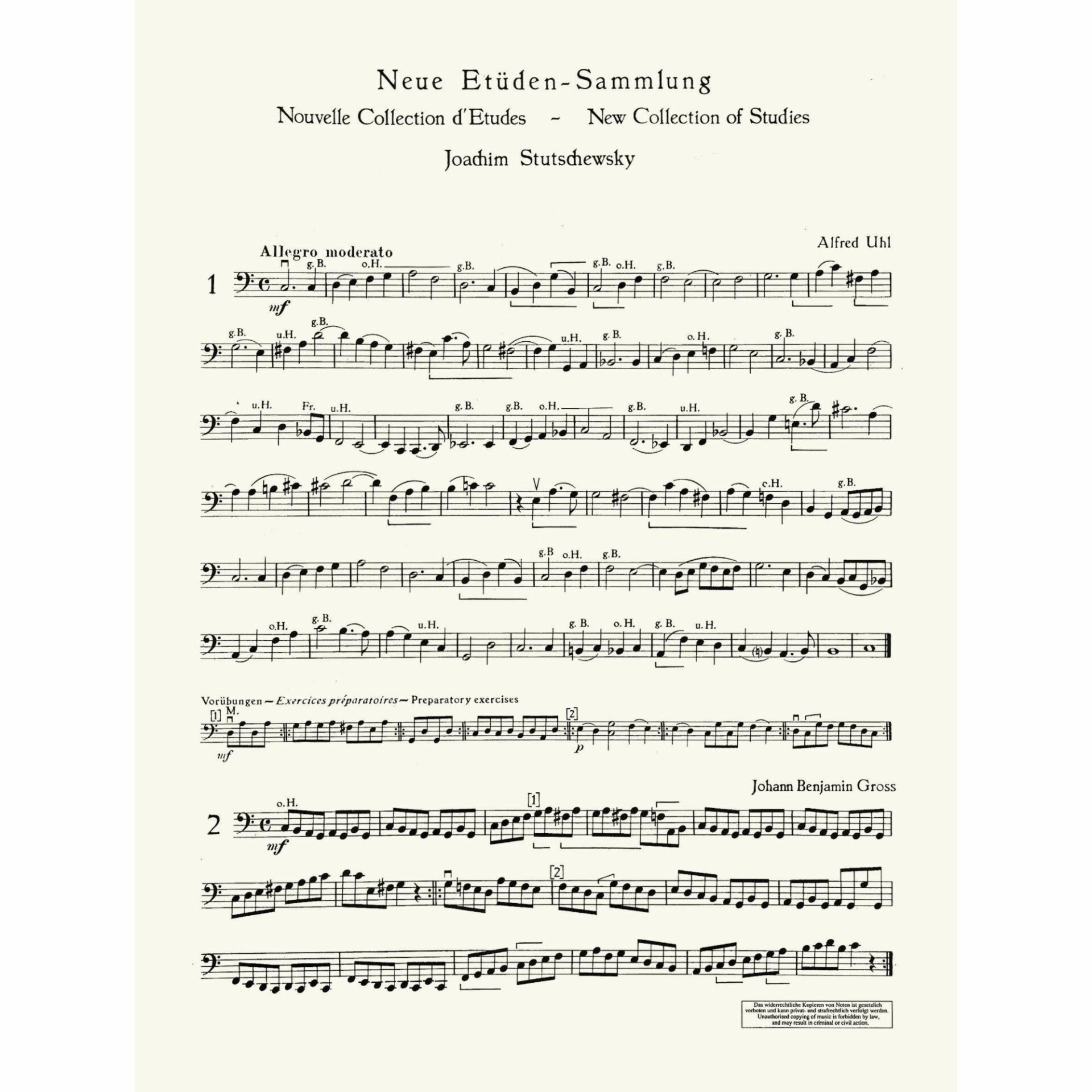 New Collection Of Studies 2 From Joachim Stutschewsky | Buy Now In