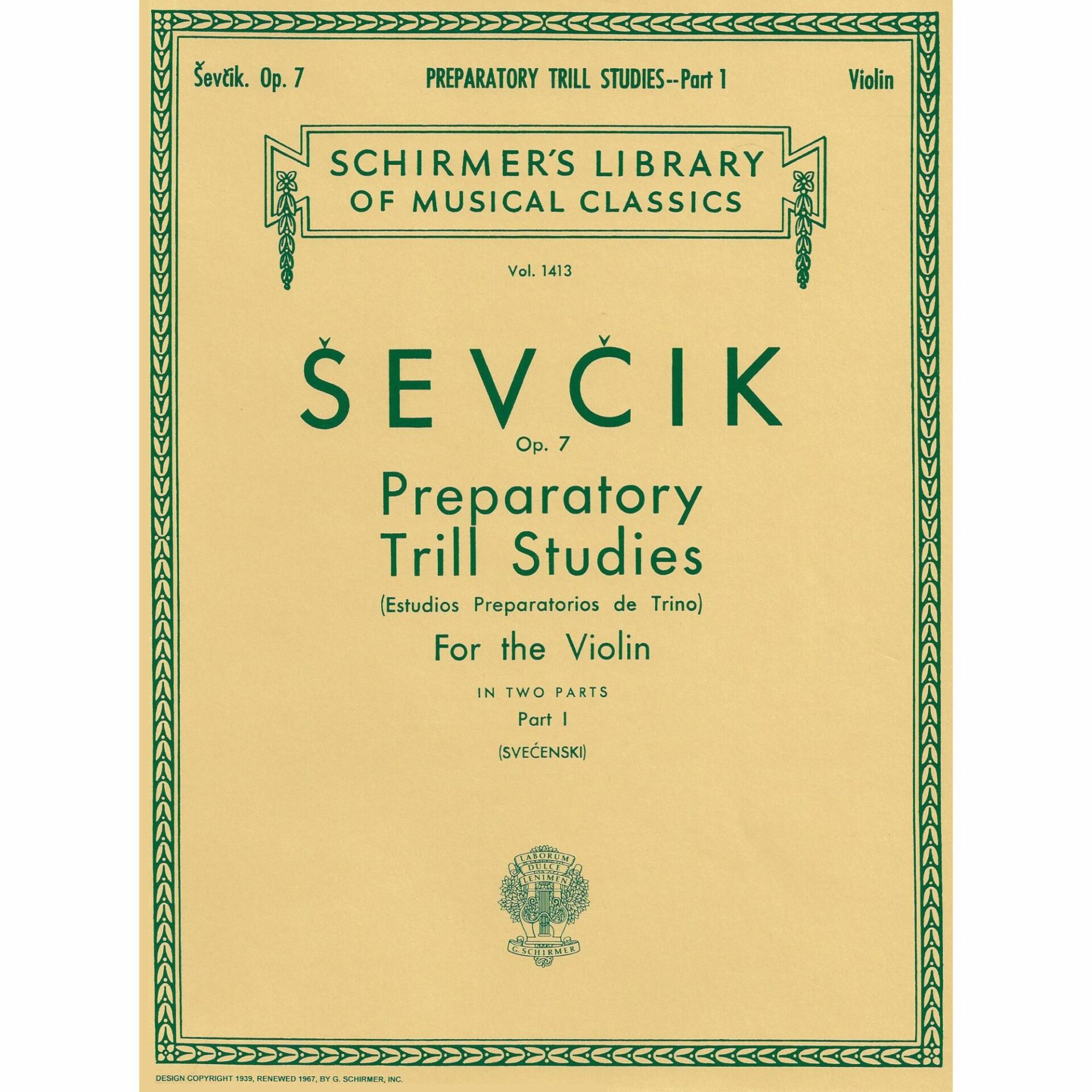Sevcik - Preparatory Trill Studies, Op. 7, Part 1 for Violin