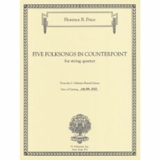Price -- Five Folk Songs in Counterpoint for String Quartet