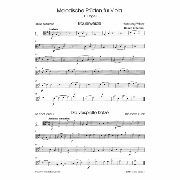 Melodic Etudes in First Position for Violin or Viola - Southwest Strings