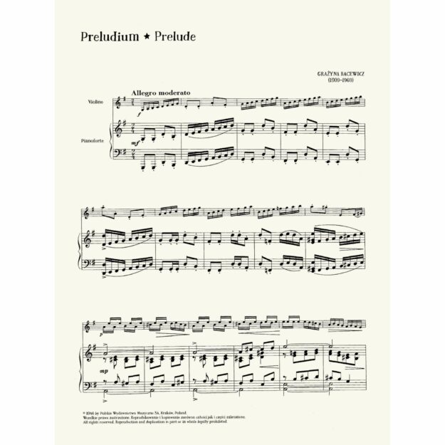 Bacewicz - Easy Pieces for Violin and Piano - Southwest Strings