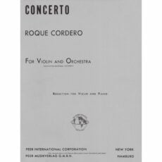 Cordero -- Concerto for Violin and Piano