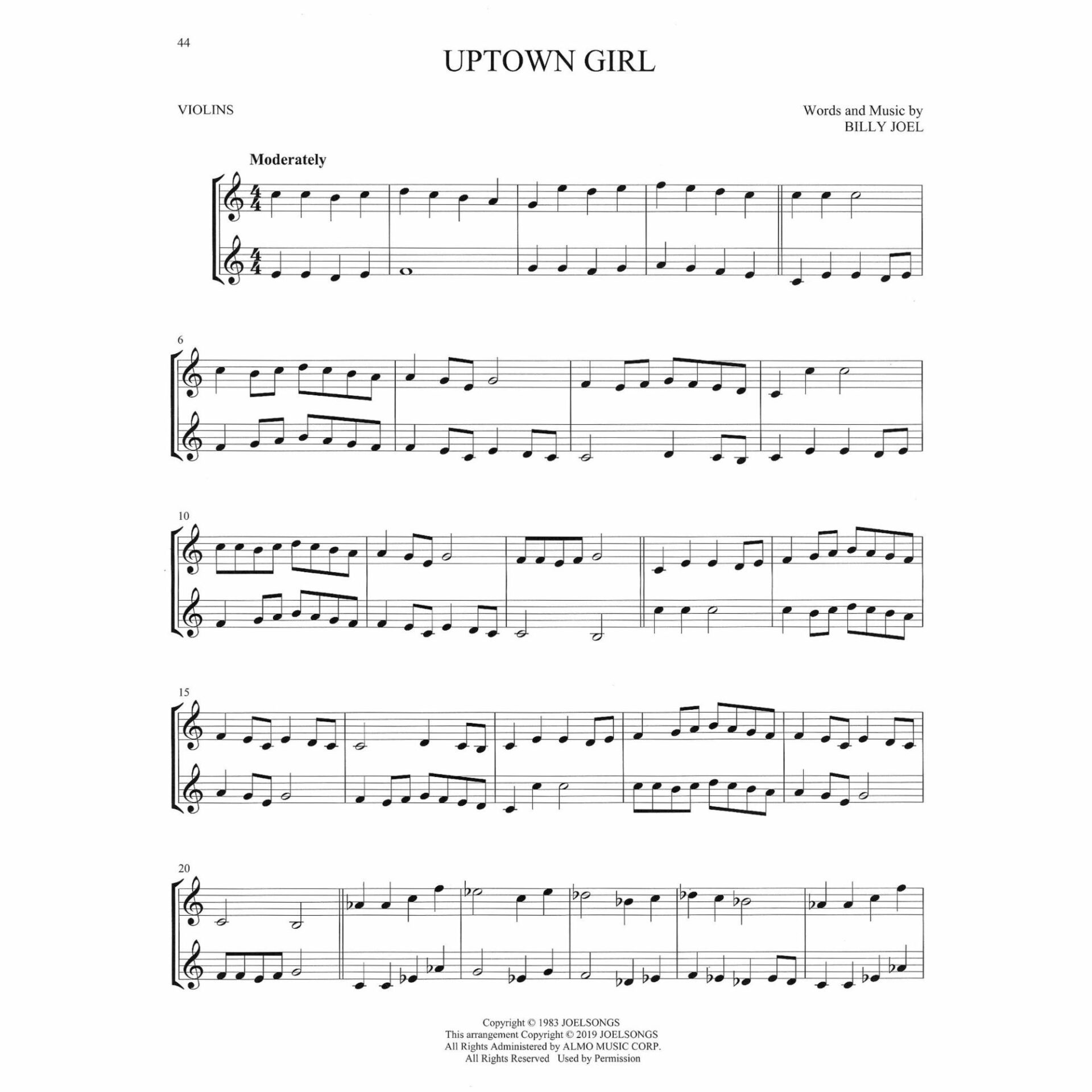 Sample: Two Violins (Pg. 44)