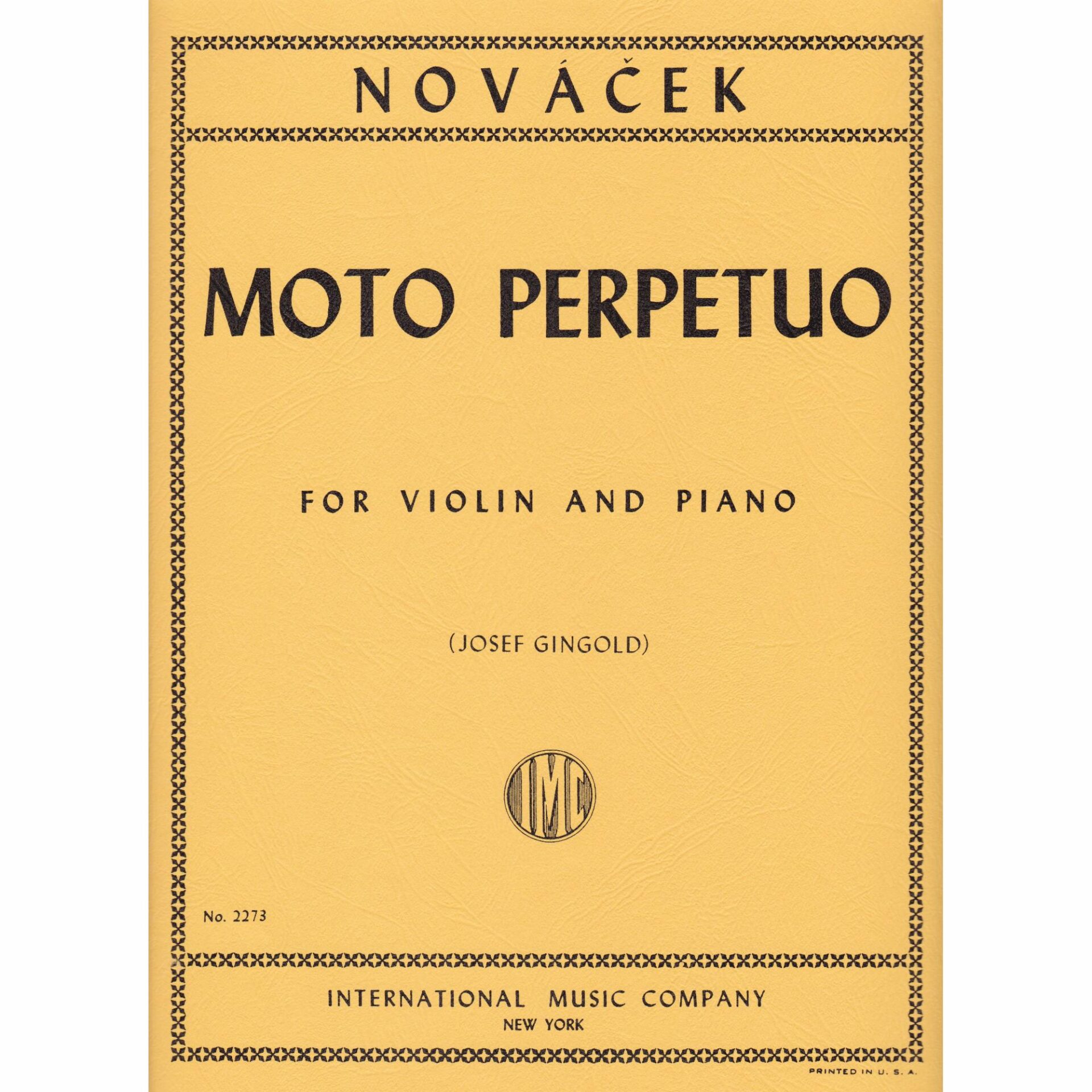 Novacek - Moto Perpetuo for Violin and Piano - Southwest Strings