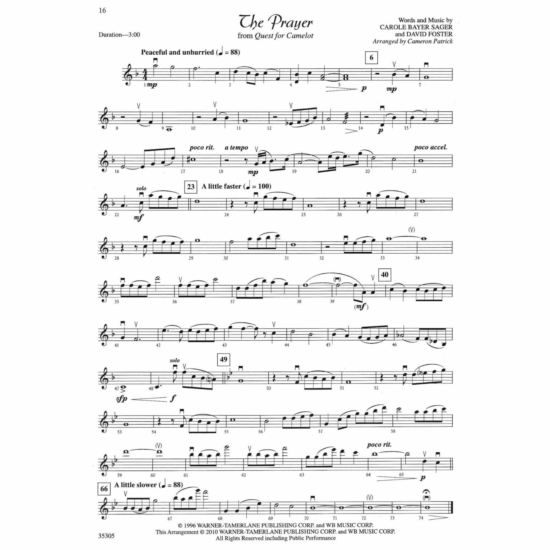 Sample: First Violin (Pg. 16)