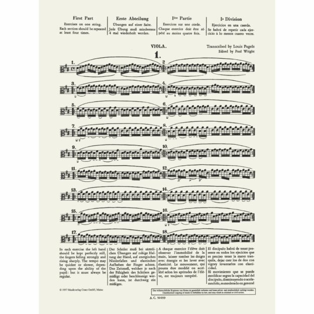 Schradieck - School of Viola Technique, Books 1-3 - Southwest Strings