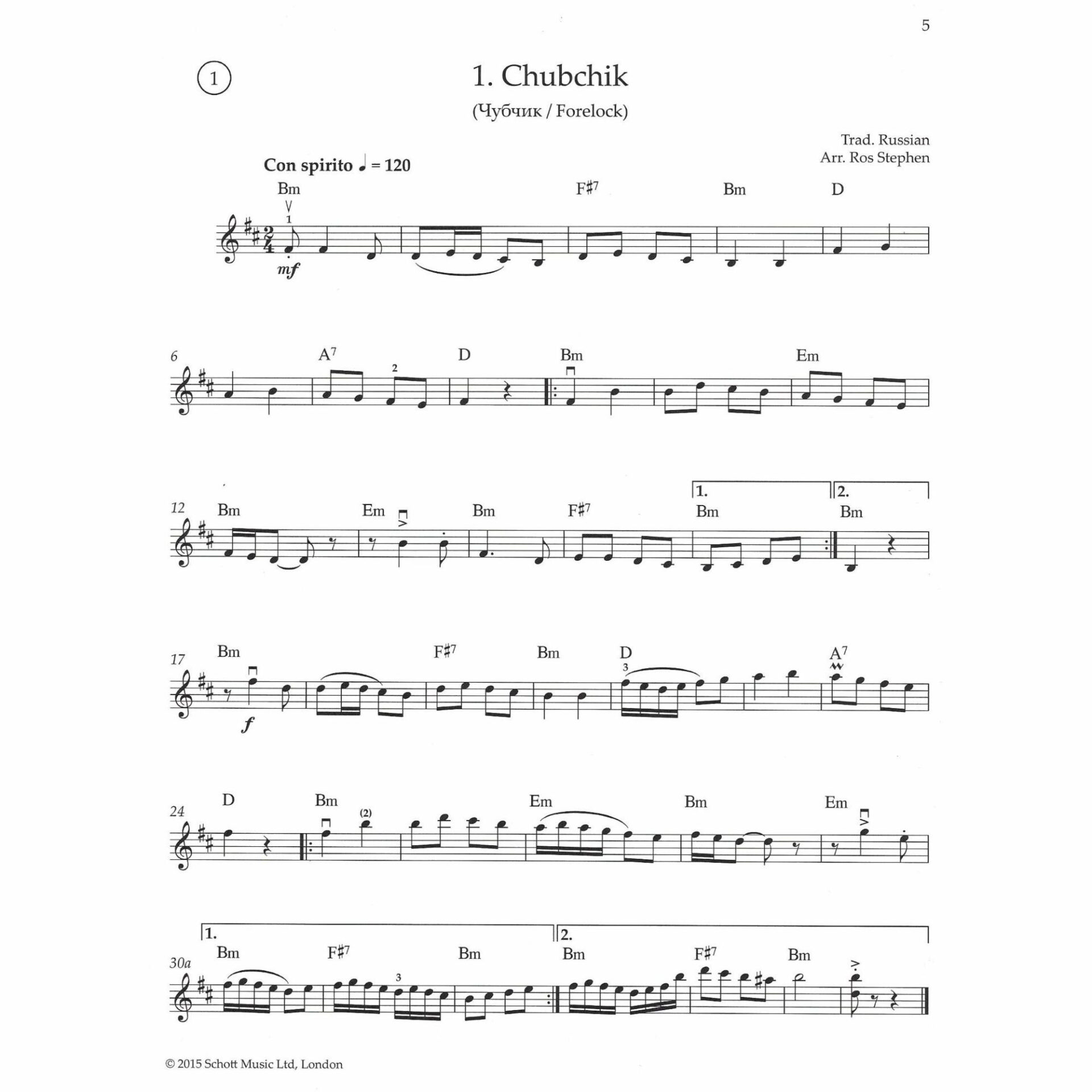 Two Hungarian Folk Tunes 1.Allegro – Béla Bartók Sheet Music For Piano, Violin (Mixed Duet