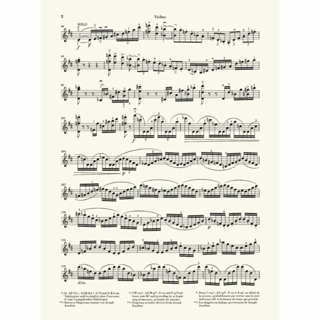 Brahms - Violin Concerto in D Major, Op. 77 for Violin and Piano