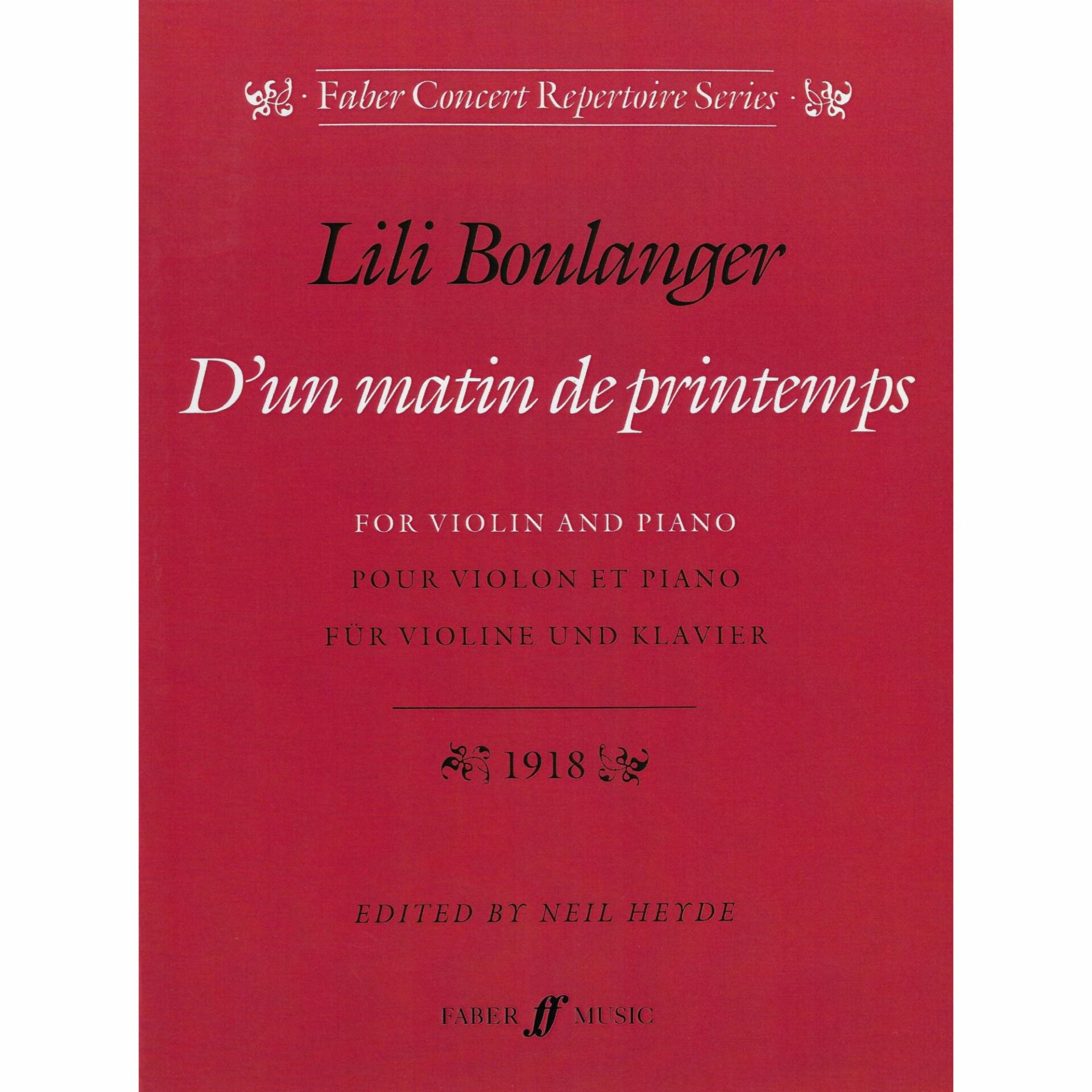 Boulanger - D'un matin de printemps for Violin and Piano