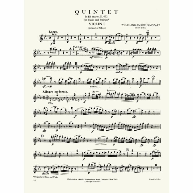 Mozart - Piano Quintet in E-flat Major, K. 452 - Southwest Strings