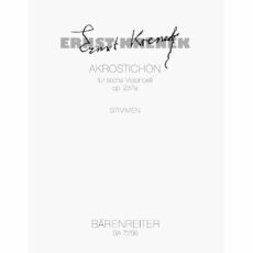 Krenek -- Akrostichon, Op. 237a for Six Cellos