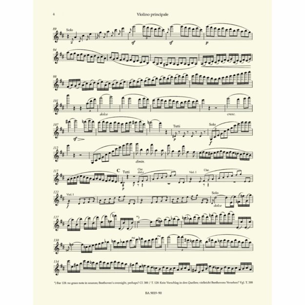 Beethoven - Concerto in D Major, Op. 61 for Violin and Piano