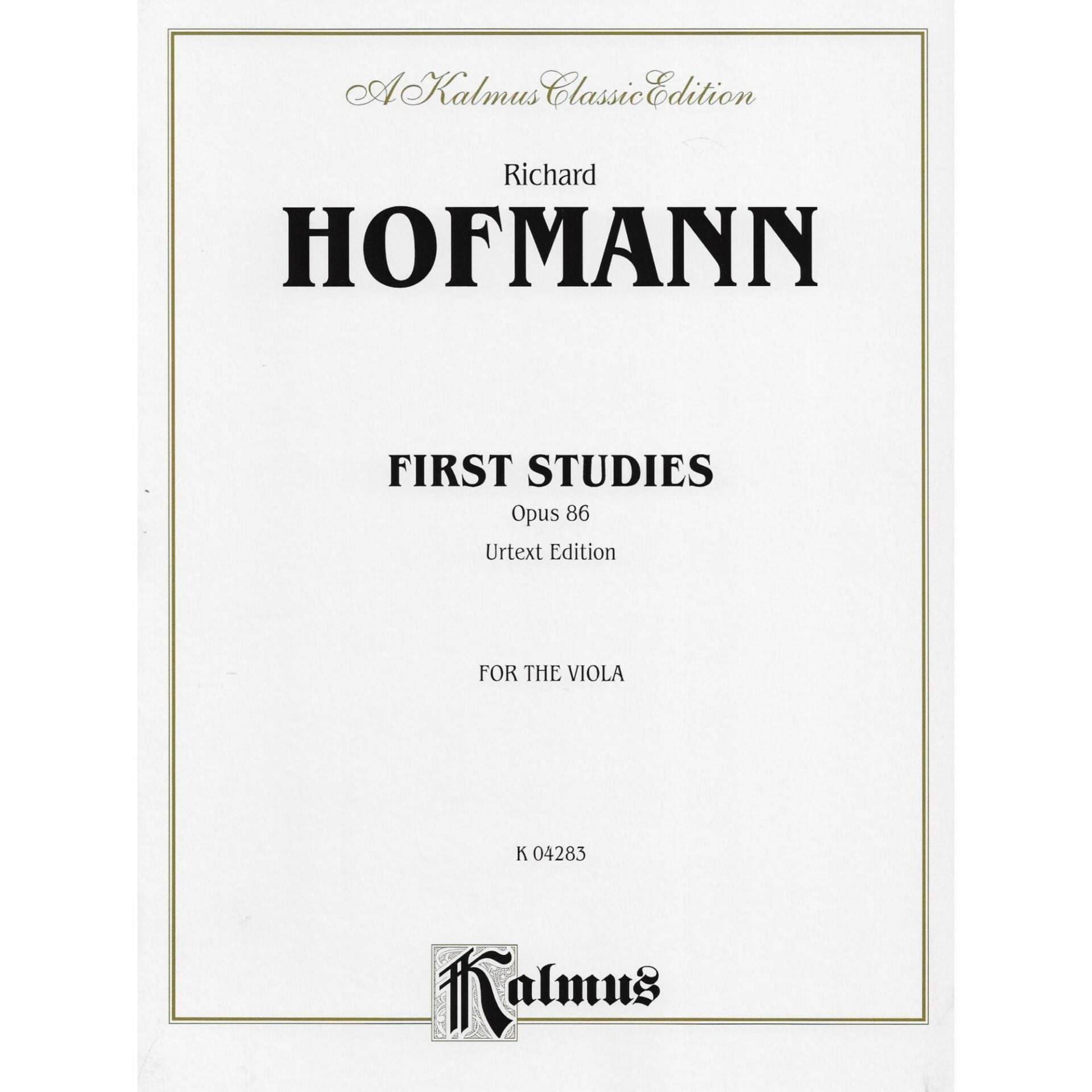 Hofmann - First Studies, Op. 86 for Viola - Southwest Strings