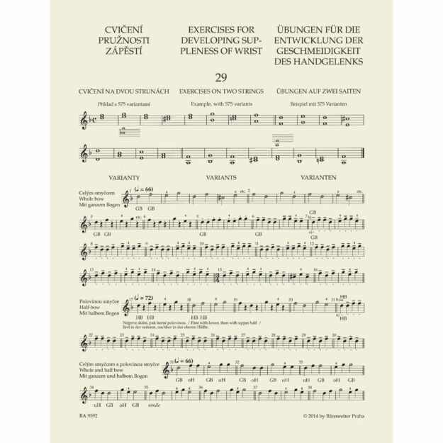 Sevcik - School of Bowing Technique, Op. 2 for Violin - Southwest Strings