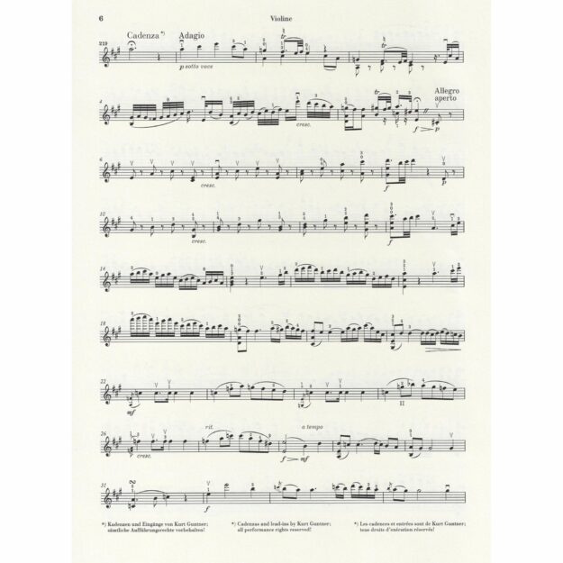 Mozart - Concerto No. 5 in A Major, K. 219 for Violin and Piano