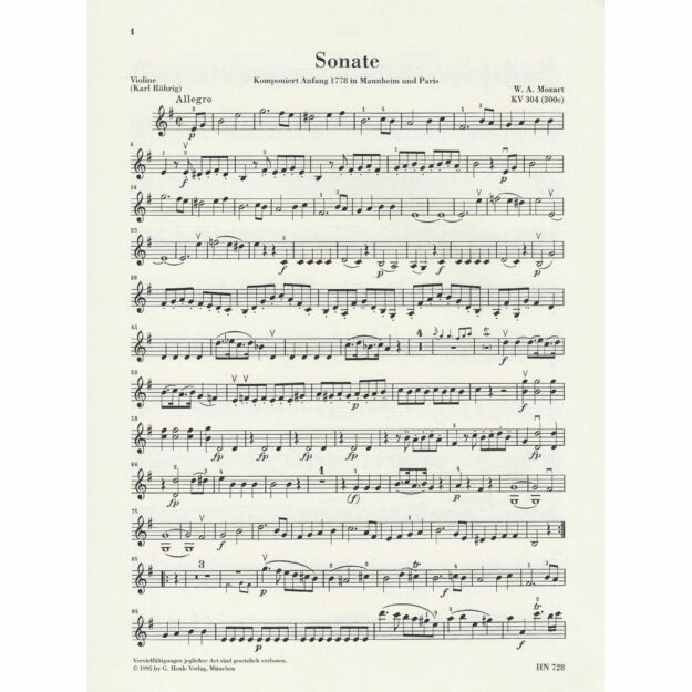 輸入盤　DVD　W. A. Mozart Violin Sonatas Mozart - Sonata in E Minor, K. 304 for Violin and Piano
