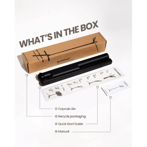 KraftGeet Lite Capsule Stand Contents